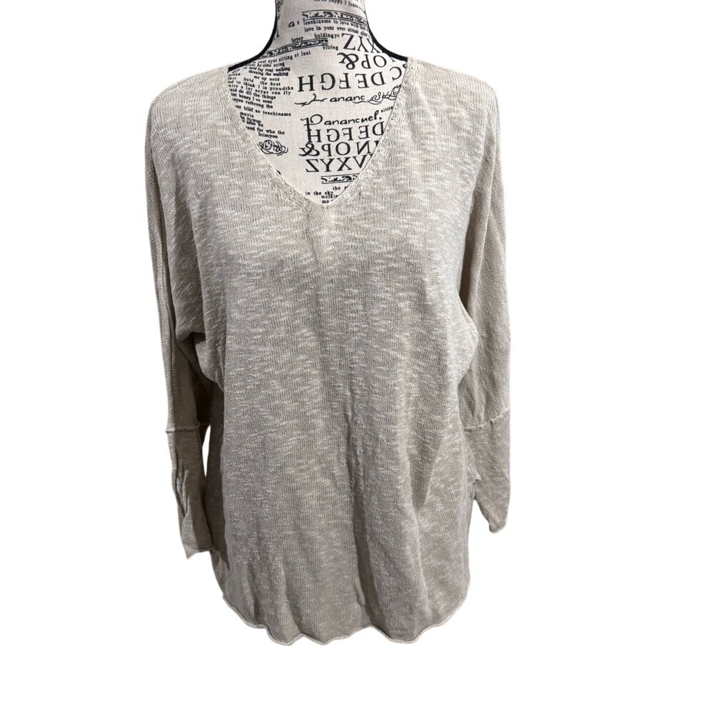 Chic Beige V-Neck Women's Tunic